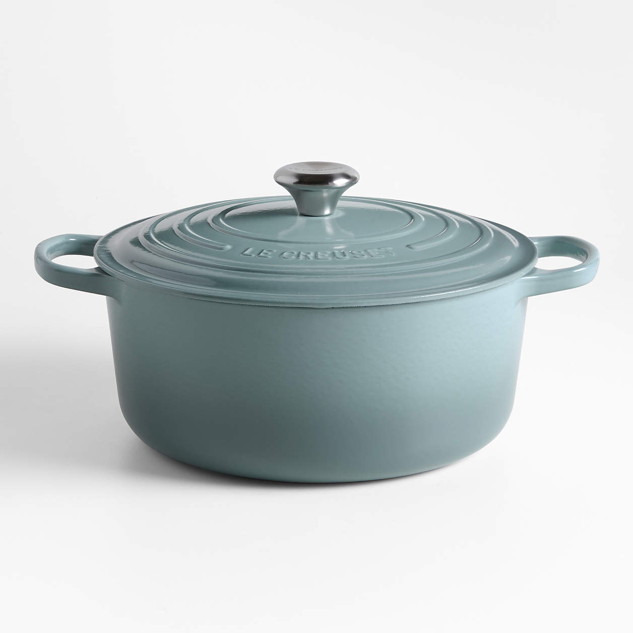 Le Creuset Cast Iron Cookware Le Creuset Signature 7.25 Qt Sea Salt Round Dutch Oven