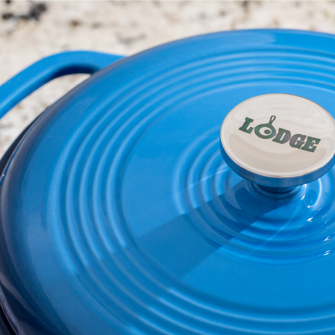 Lodge Cast Iron Cookware Lodge Color Enamel Cast Iron 7.5 qt Dutch Oven - Caribbean Blue