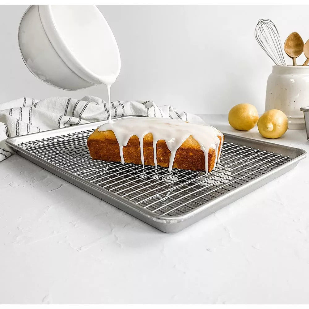 Reading China & Glass Cookie & Baking Sheets USA Pan Half Sheet Pan with Baking Rack