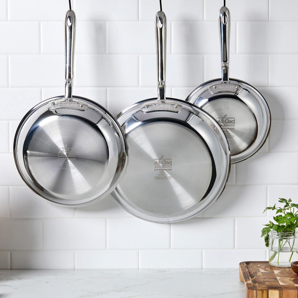 All-Clad Cookware Sets All-Clad D3 Stainless Steel 10 Piece Cookware Set