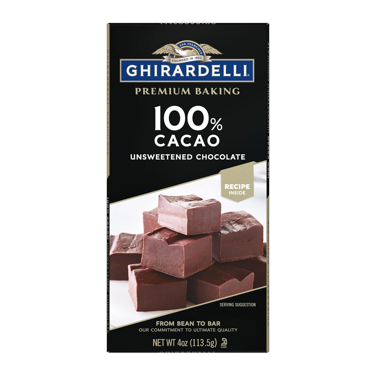 Reading China & Glass Flour, Baking Mixes & Oats Choco Bar Unsweet Baking 4oz
