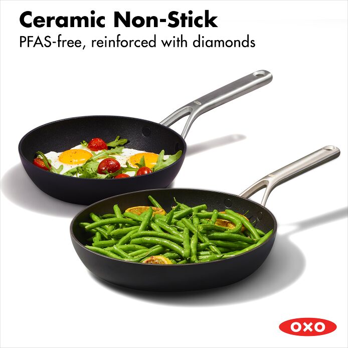 OXO Frypans & Skillets OXO Ceramic Professional Non-Stick 2-Piece Frypan Set, 8-Inch and 10-Inch