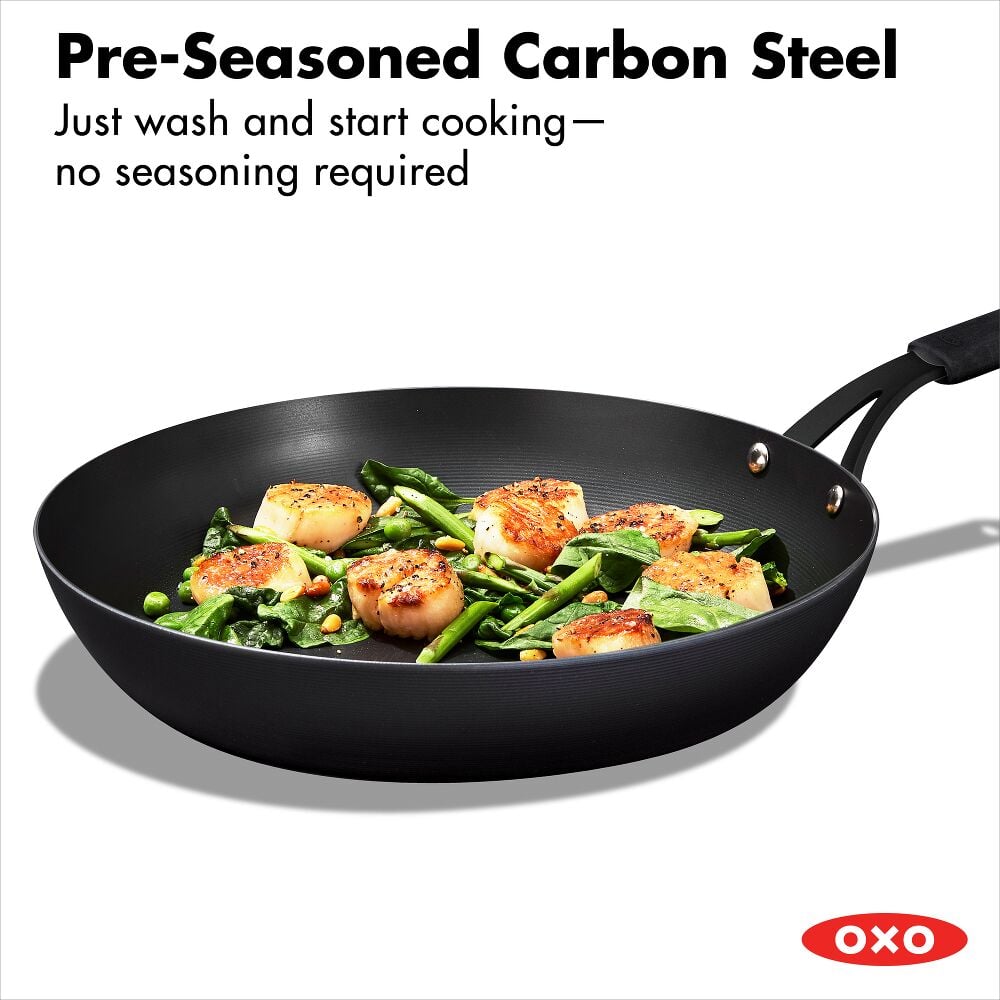 OXO Frypans & Skillets OXO Obsidian 12" Carbon Steel Frying Pan