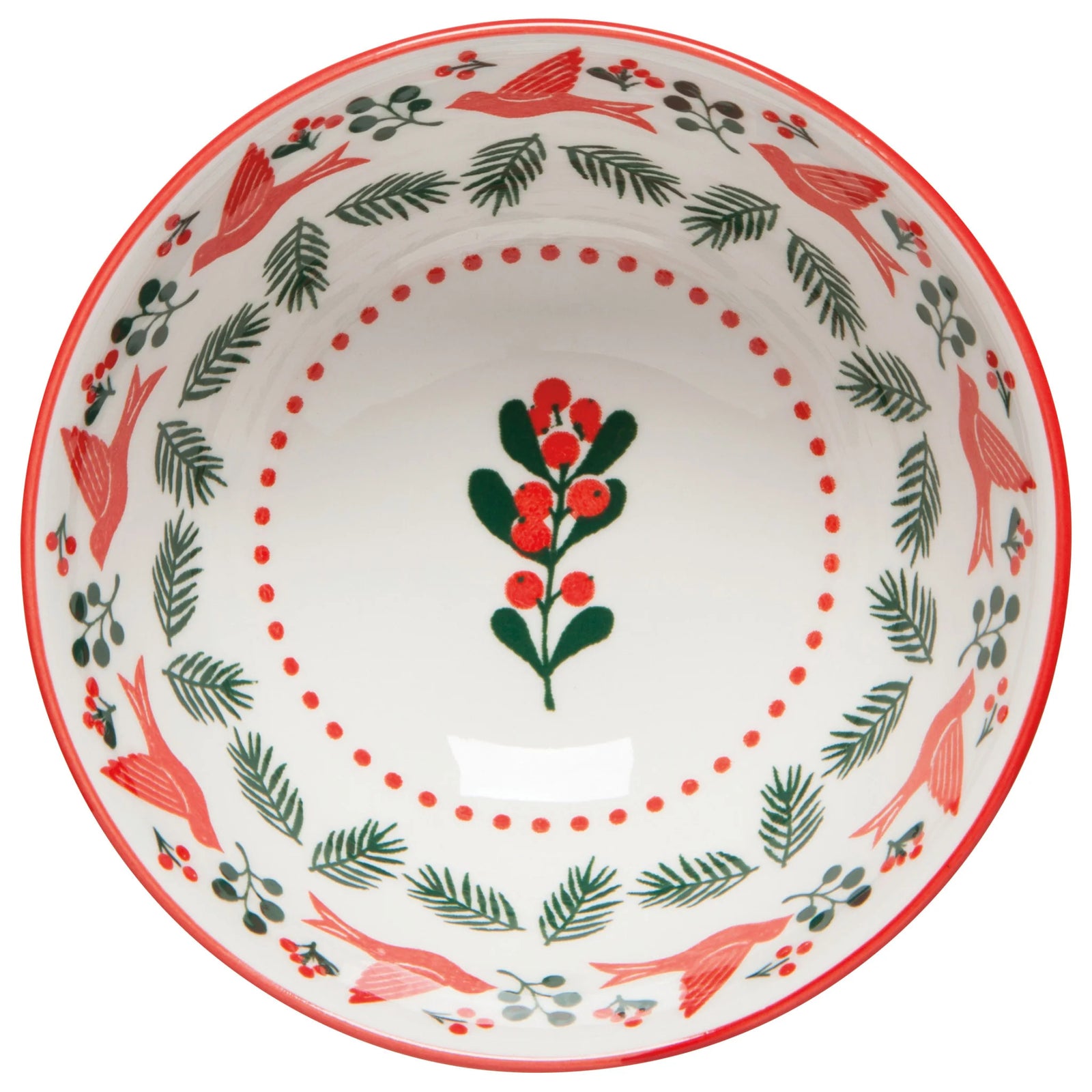 Now Designs Linen Winterberry Stamped Bowl 4 Inch