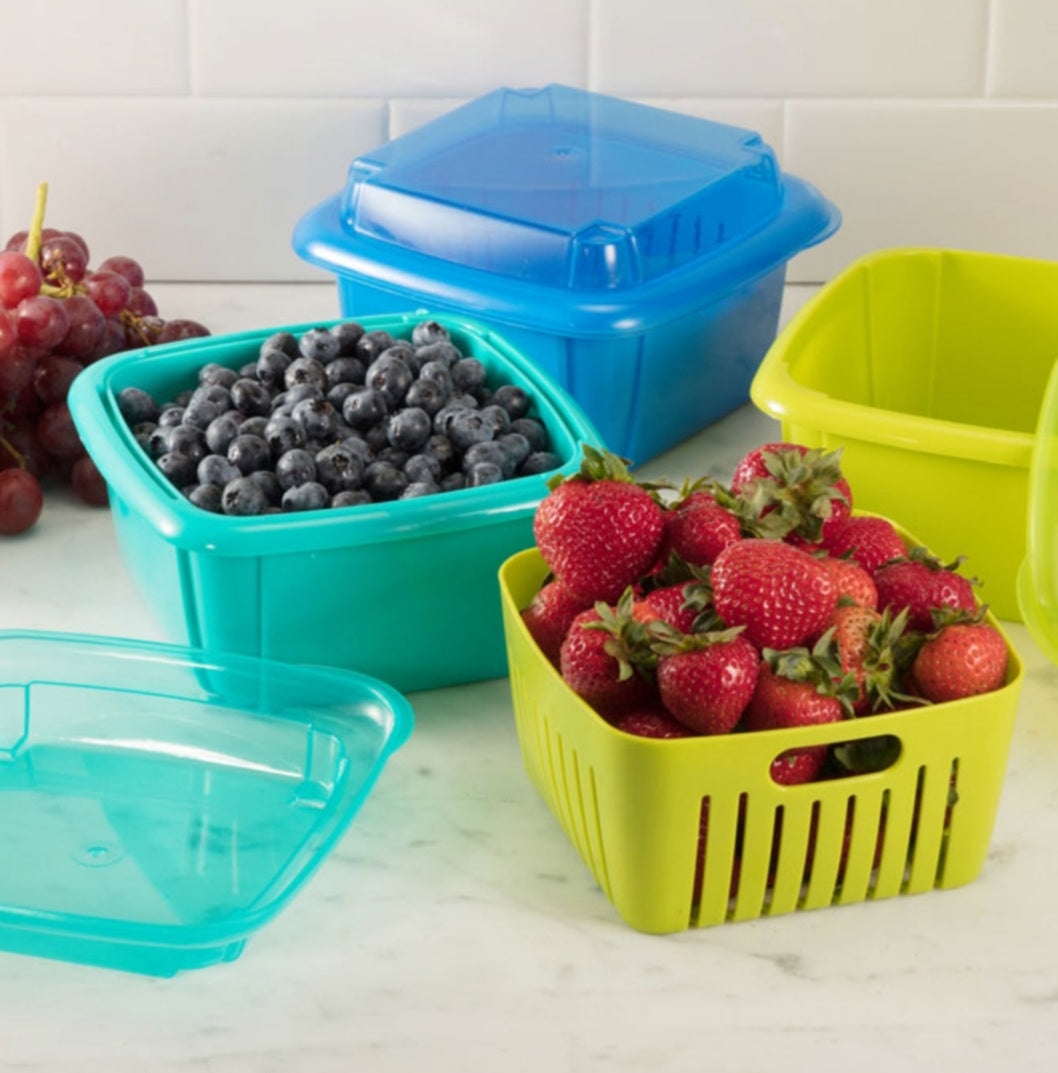 Kitchen & Company Refrigerator & Wet Food Storage Gourmac Berry Box (Assorted Colors)