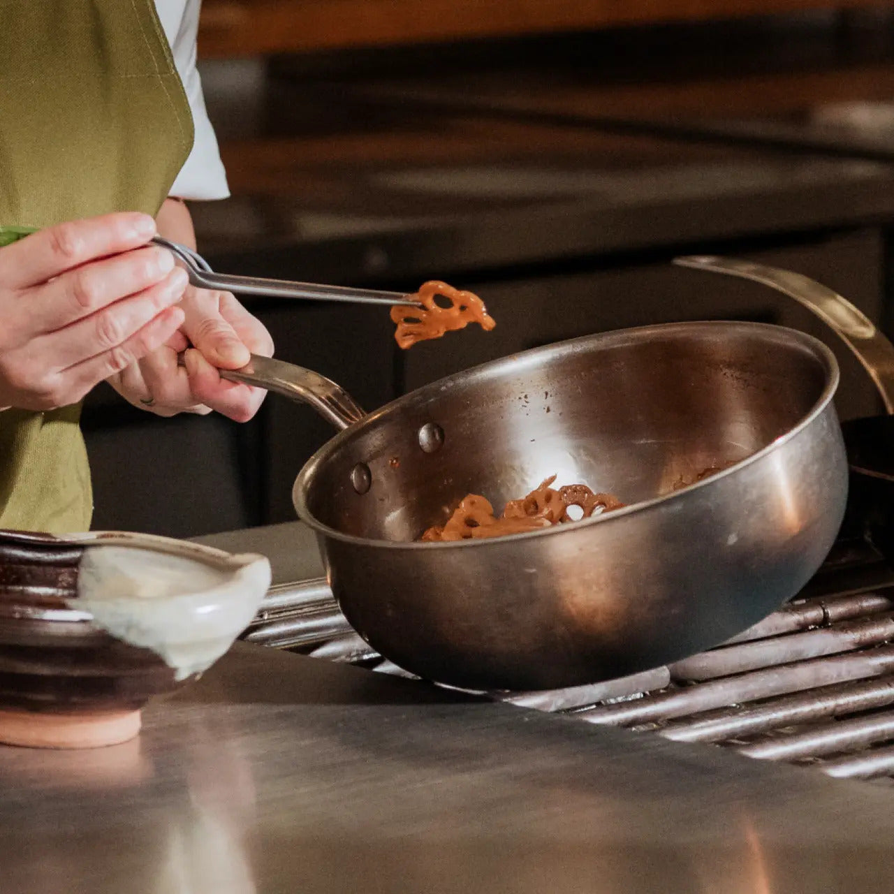 Made in Cookware Sauce & Saute Pans MADE IN Cookware 3 QT Stainless Clad Saucier with Lid