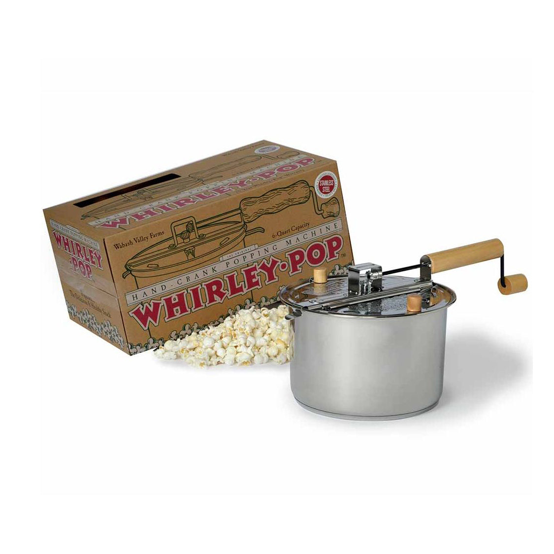 Reading China & Glass Specialty Cookware Whirley Pop Stainless Steel Popcorn Popper
