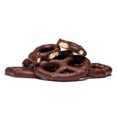 Asher's Chocolate Asher's Dark Chocolate Smothered Pretzel Pieces – 2 lb. Pail