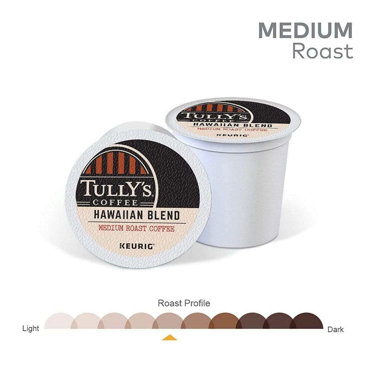 Keurig K-Cups Tully's Coffee Hawaiian Blend - K-Cup Coffee - 24 Count Box