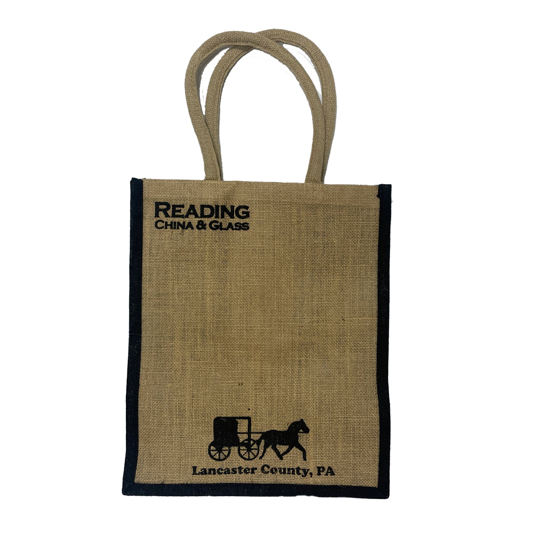 Reading China & Glass Lunch Totes Classic Reading China & Glass Large Organic Jute Tote