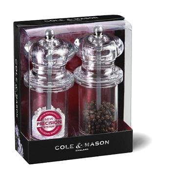 Cole & Mason Pepper & Spice Mills Cole & Mason Acrylic 5.5in Salt & Pepper Mill Set