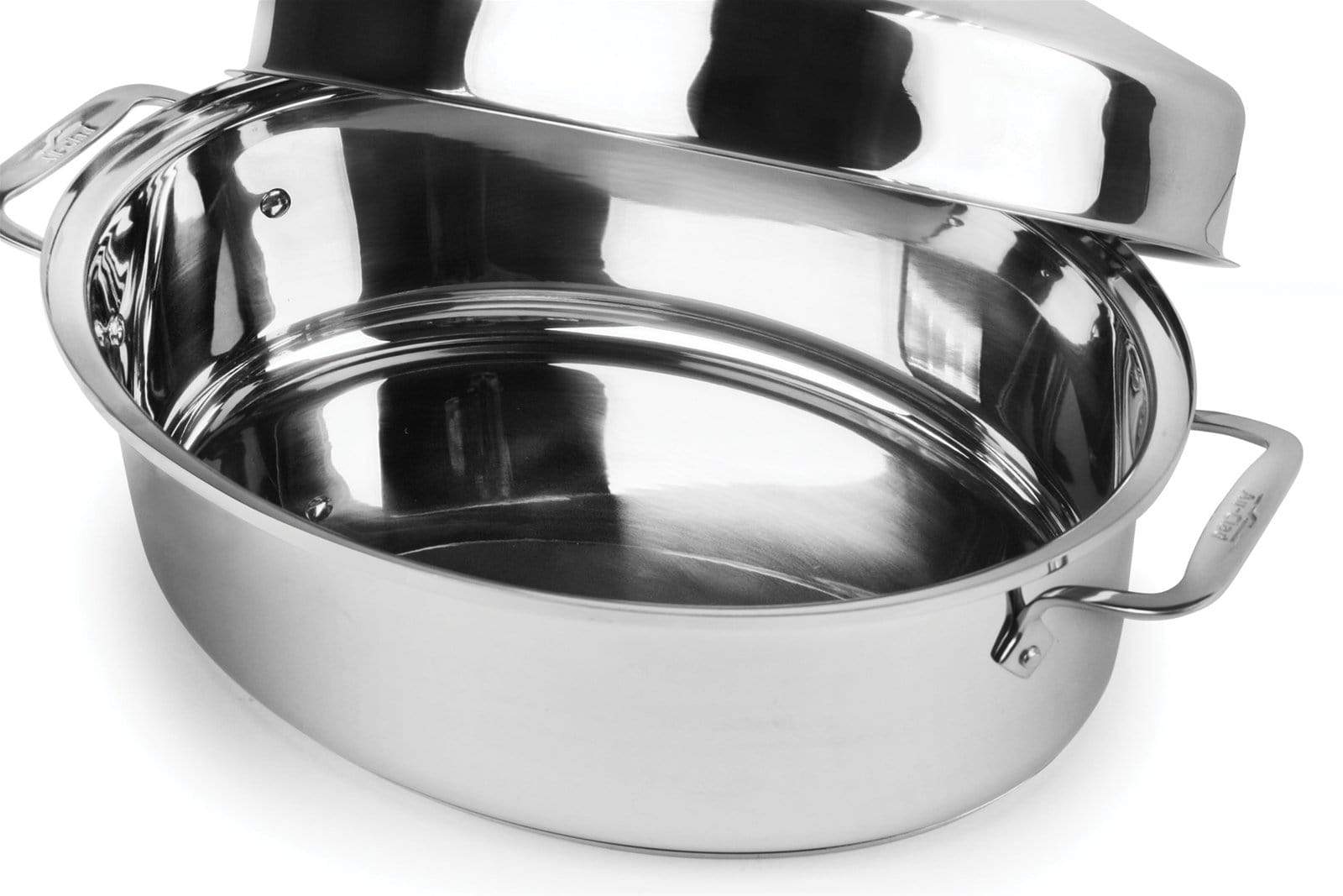 All-Clad Roaster & Broiler Pans All-Clad Stainless Steel Covered Oval Roaster with Rack