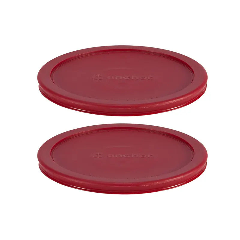 Anchor Hocking Plastic Lid Set Red 2 Piece 7-Cup