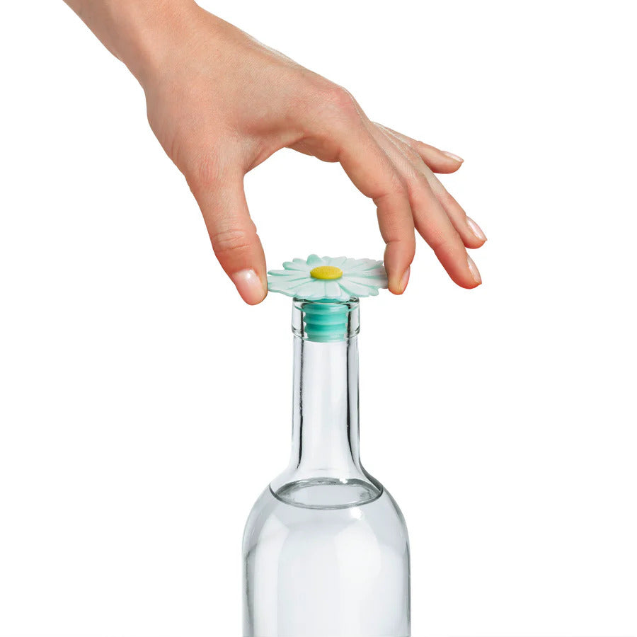Charles Viancin Daisy Bottle Stopper (Aqua)