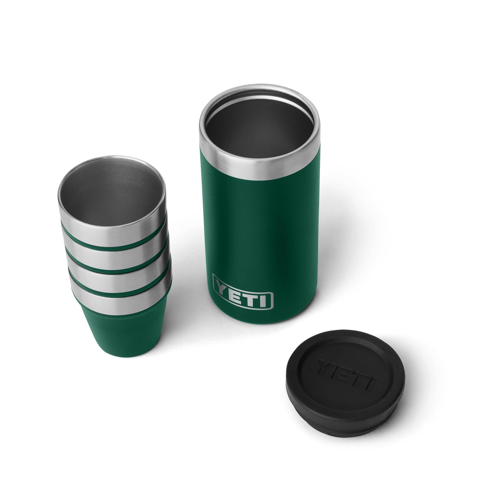 YETI Shot Glasses with Carrying Case - Black Forest Green
