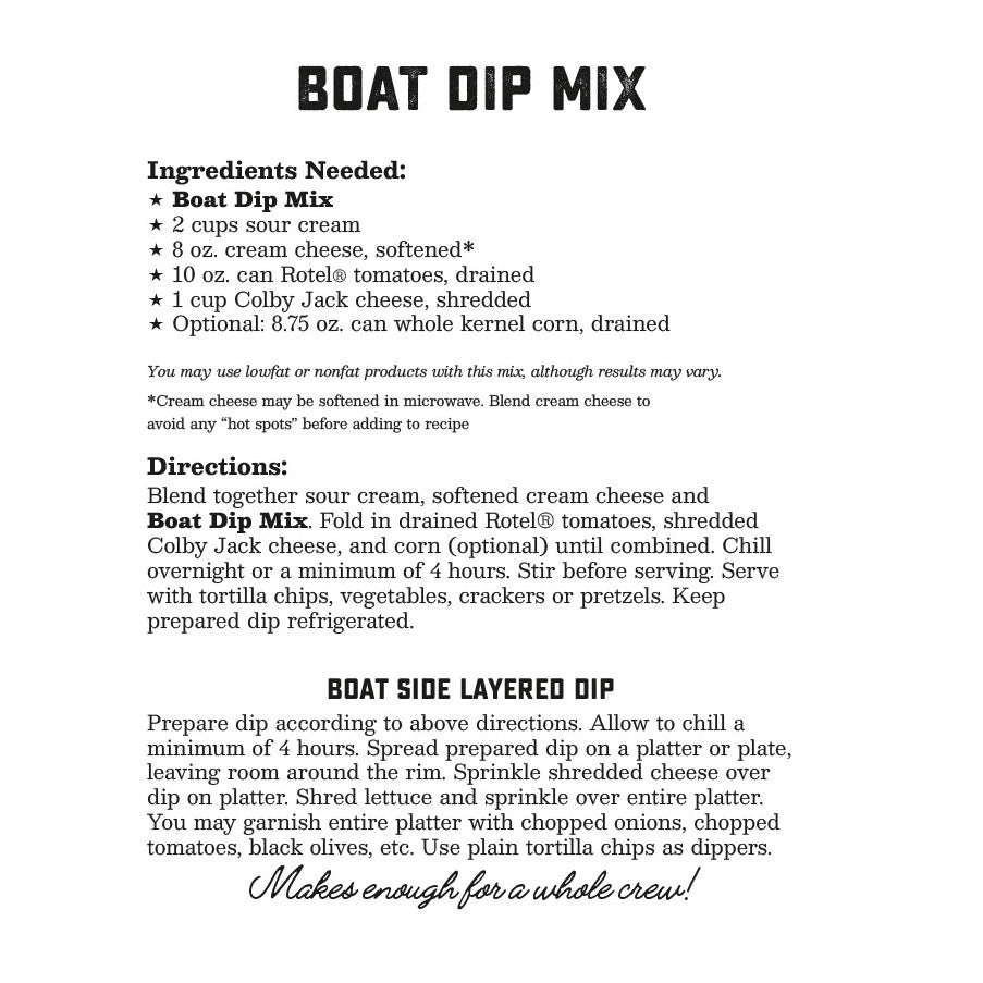 Coastal Kitchen Boat Dip Mix