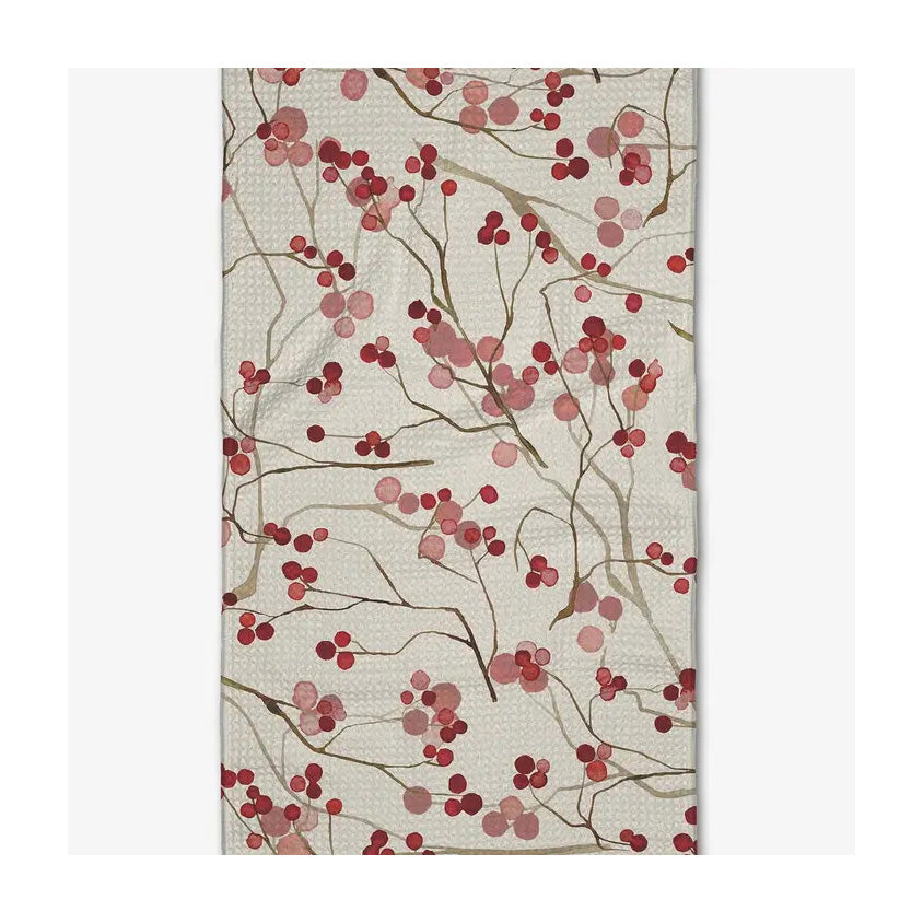 Geometry Berry Branches Kitchen Towel