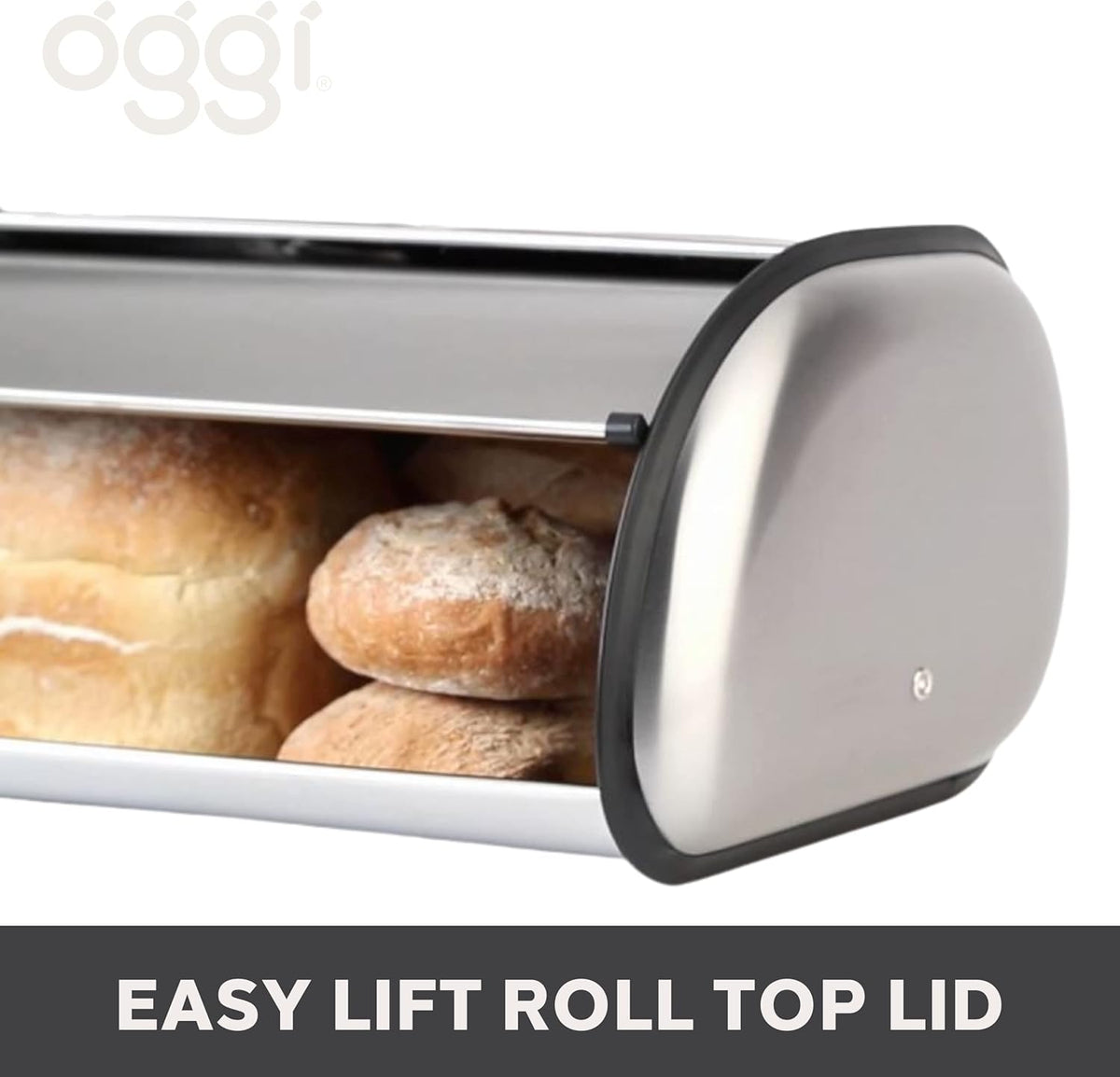 OGGI Stainless Steel Bread Box