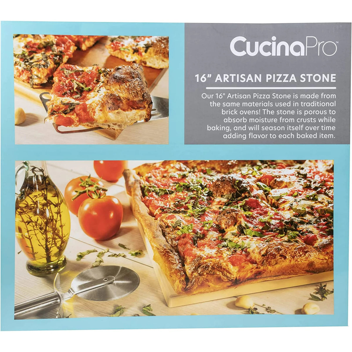 CucinaPro Pizza Stone 16&quot; x 14&quot;