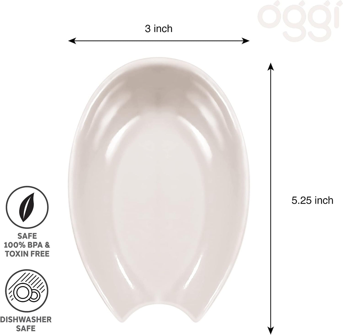 Oggi Ceramic Spoon Rest Assorted Colors