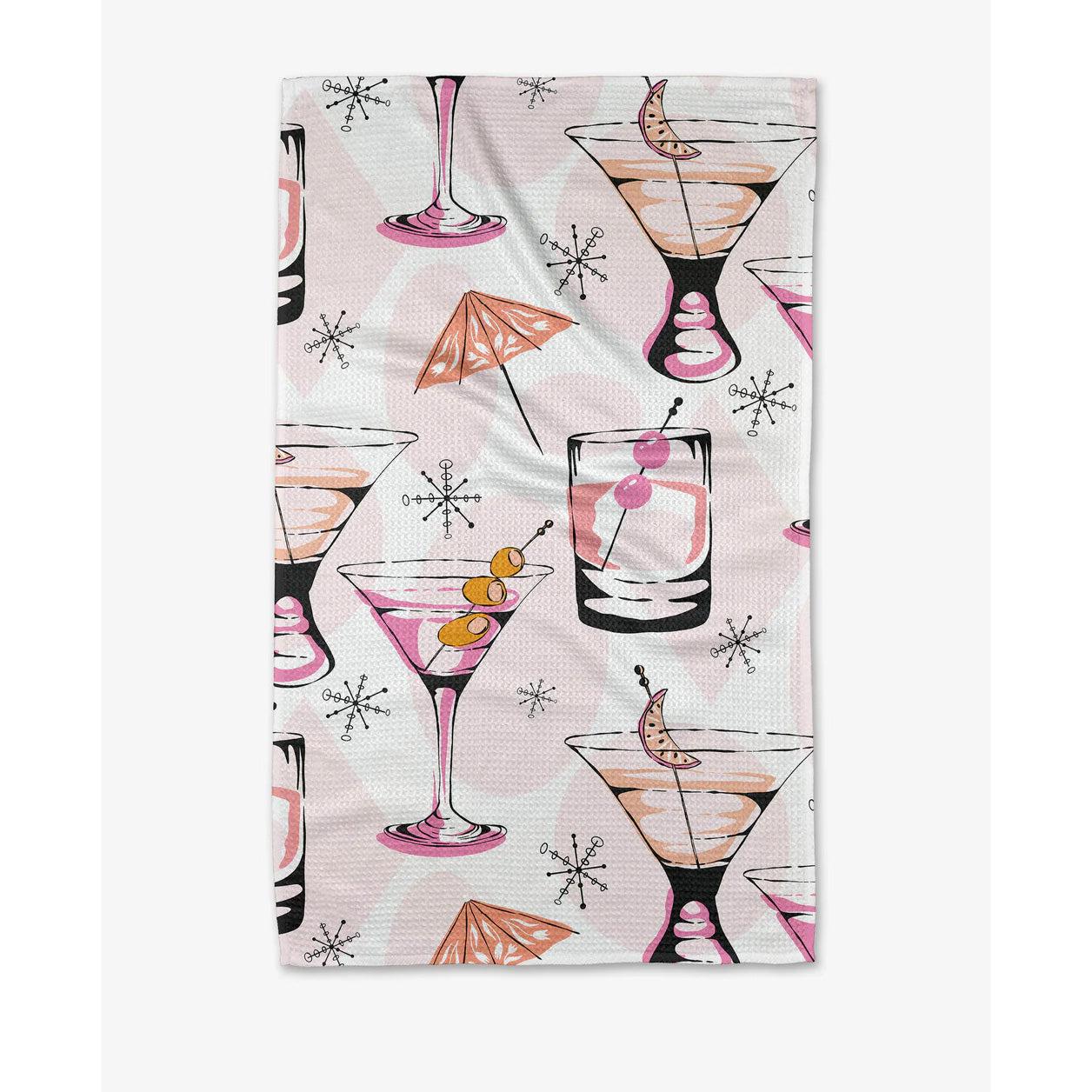 Geometry Cocktail Hour Kitchen Tea Towel