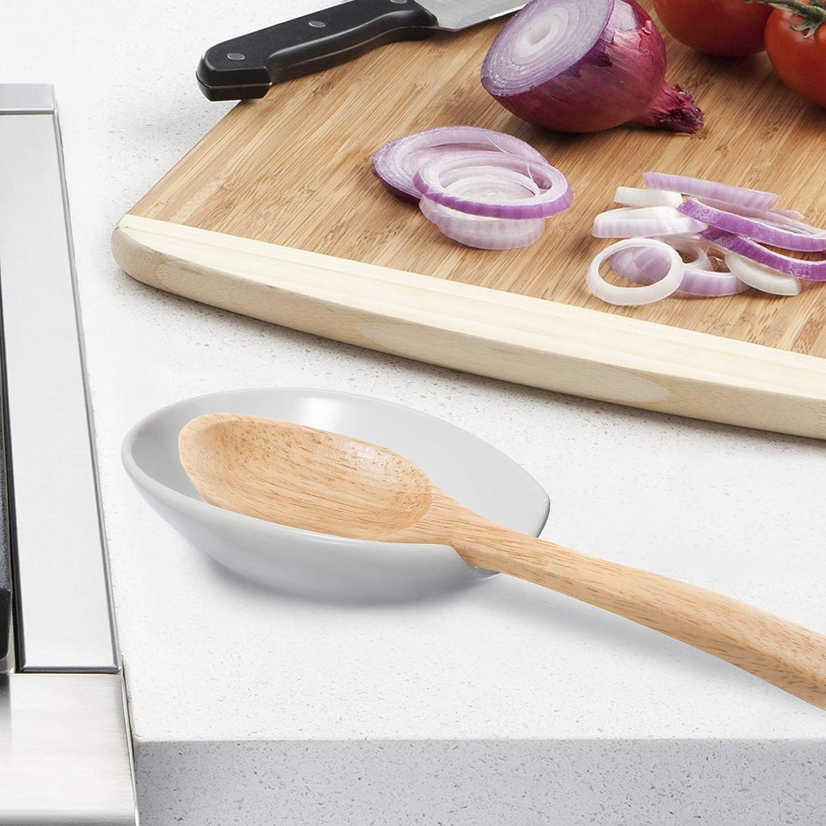 Oggi Ceramic Spoon Rest Assorted Colors