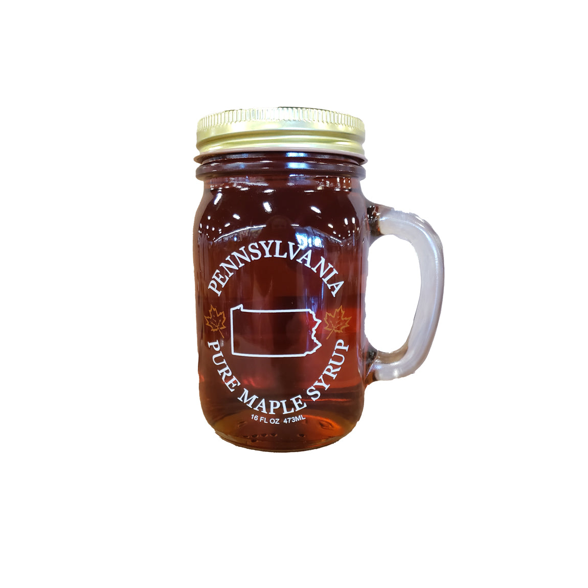 Loch's Pennsylvania Pure  Maple Syrup 16 oz Glass Mug - Grade A Amber