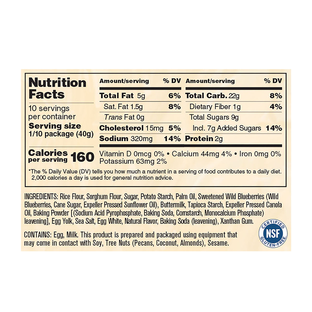 Sticky Fingers Bakeries Gluten Free Wild Blueberry Scone Mix 14oz