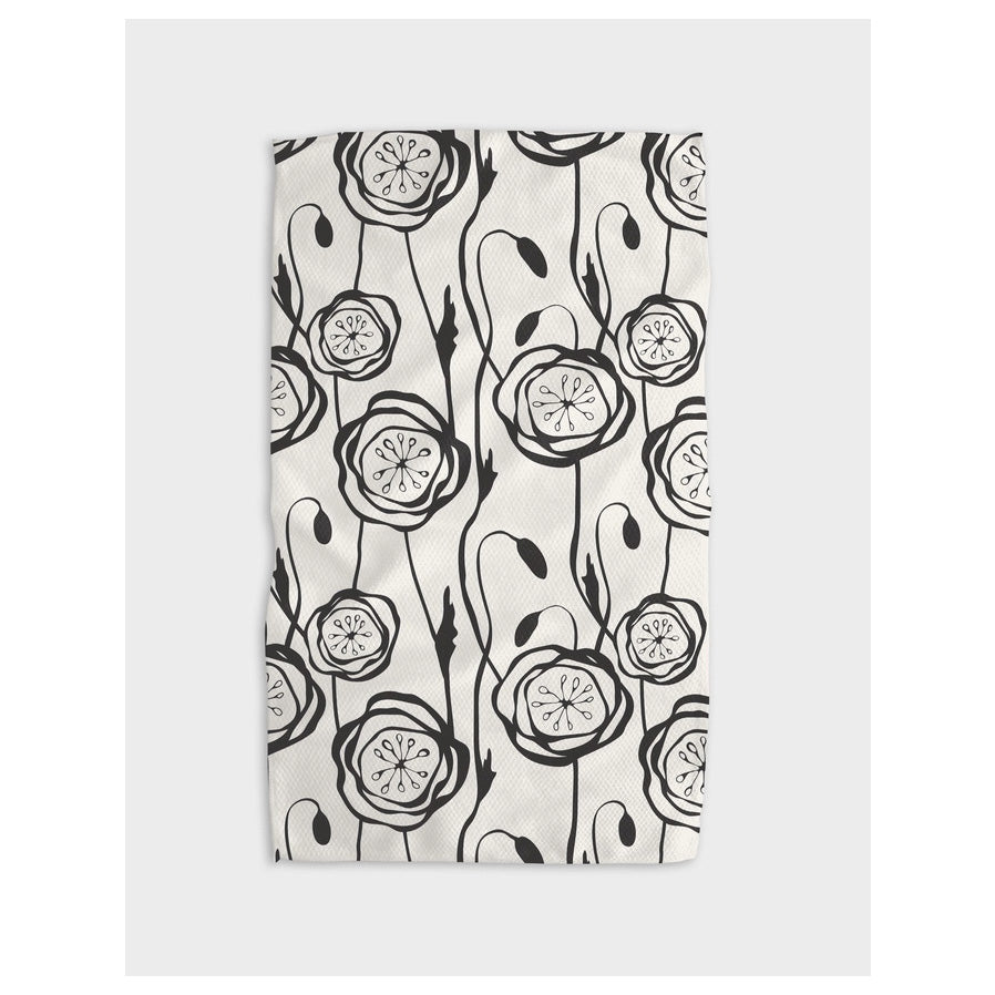 Geometry Smell the Flowers Kitchen Tea Towel