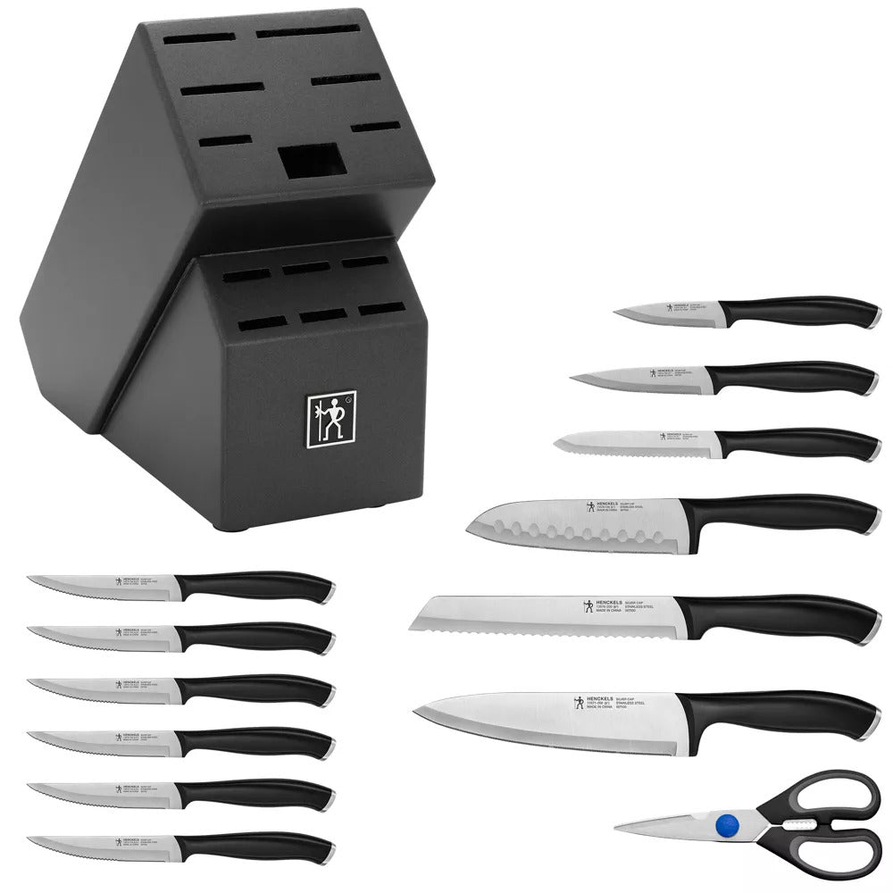 J.A. Henckels Silvercap 14 Piece Knife Set with Block