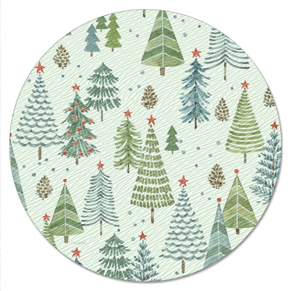 Jolly Trees – Glass Lazy Susan