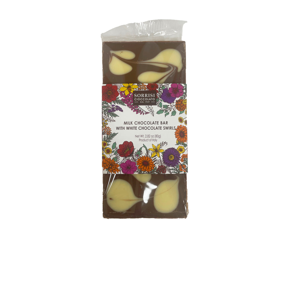 Boella & Sorissi Milk Chocolate Bar with White Chocolate Swirls