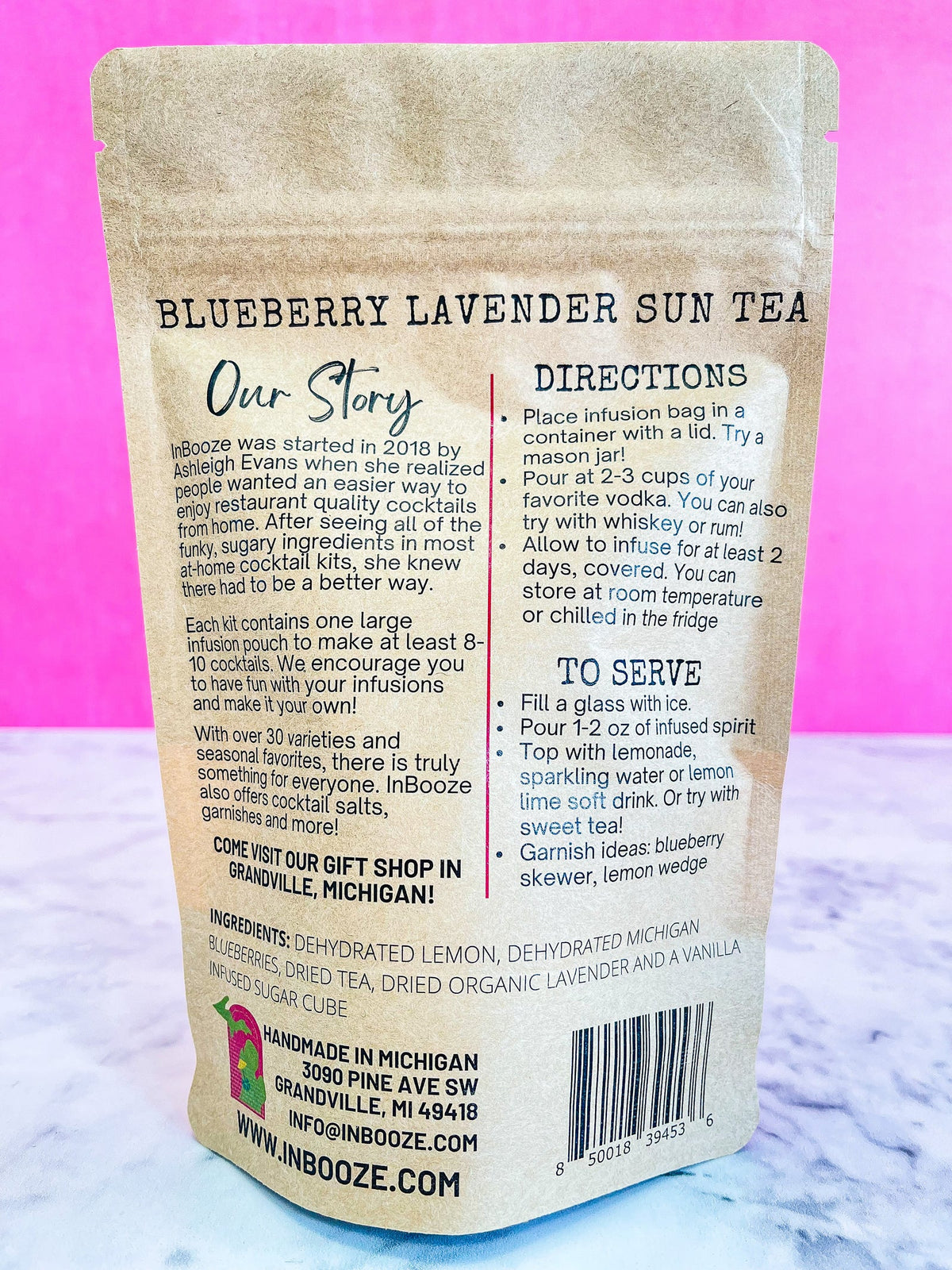 InBooze Blueberry Lavender Sun Tea Alcohol Infusion Cocktail Kit