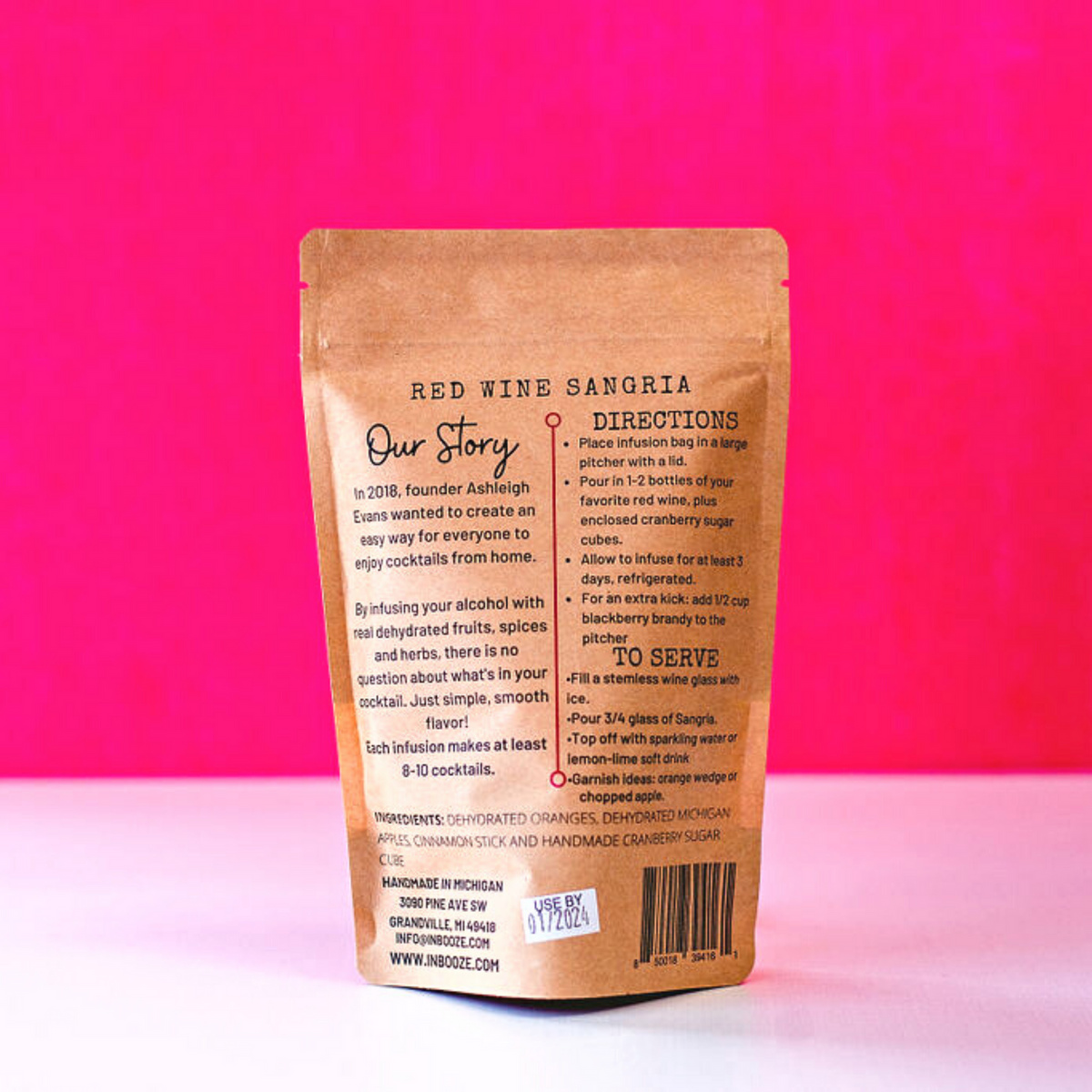 InBooze Red Wine Sangria Infusion Cocktail Kit