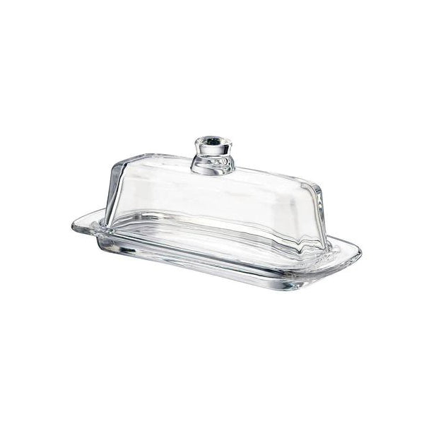 Libbey Glass Butter Dish with Knob