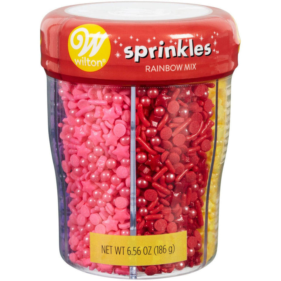Wilton 6-Cell Rainbow Medley Sprinkles Mix with Turning Lid