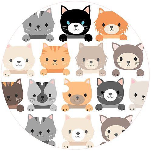 Andrea's Silicone Jar Opener - Peeking Cats
