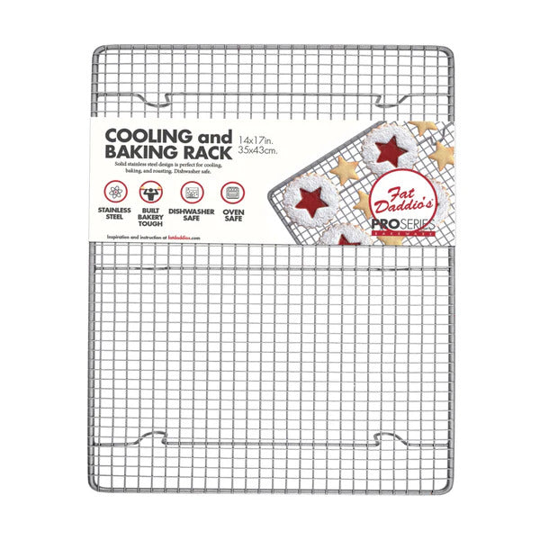 Reading China & Glass Baking Accessories Fat Daddio's Stainless Steel Cooling & Baking Rack 14 x 17