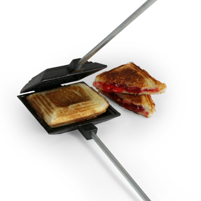Reading China & Glass BBQ Tools Old Mountain Square Single Sandwich Iron