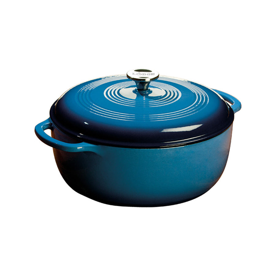 Lodge Cast Iron Cookware Lodge Color Enamel Cast Iron 7.5 qt Dutch Oven - Caribbean Blue