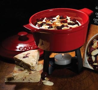Gourmet du Village Ceramic Brie Baker with Lid - Red