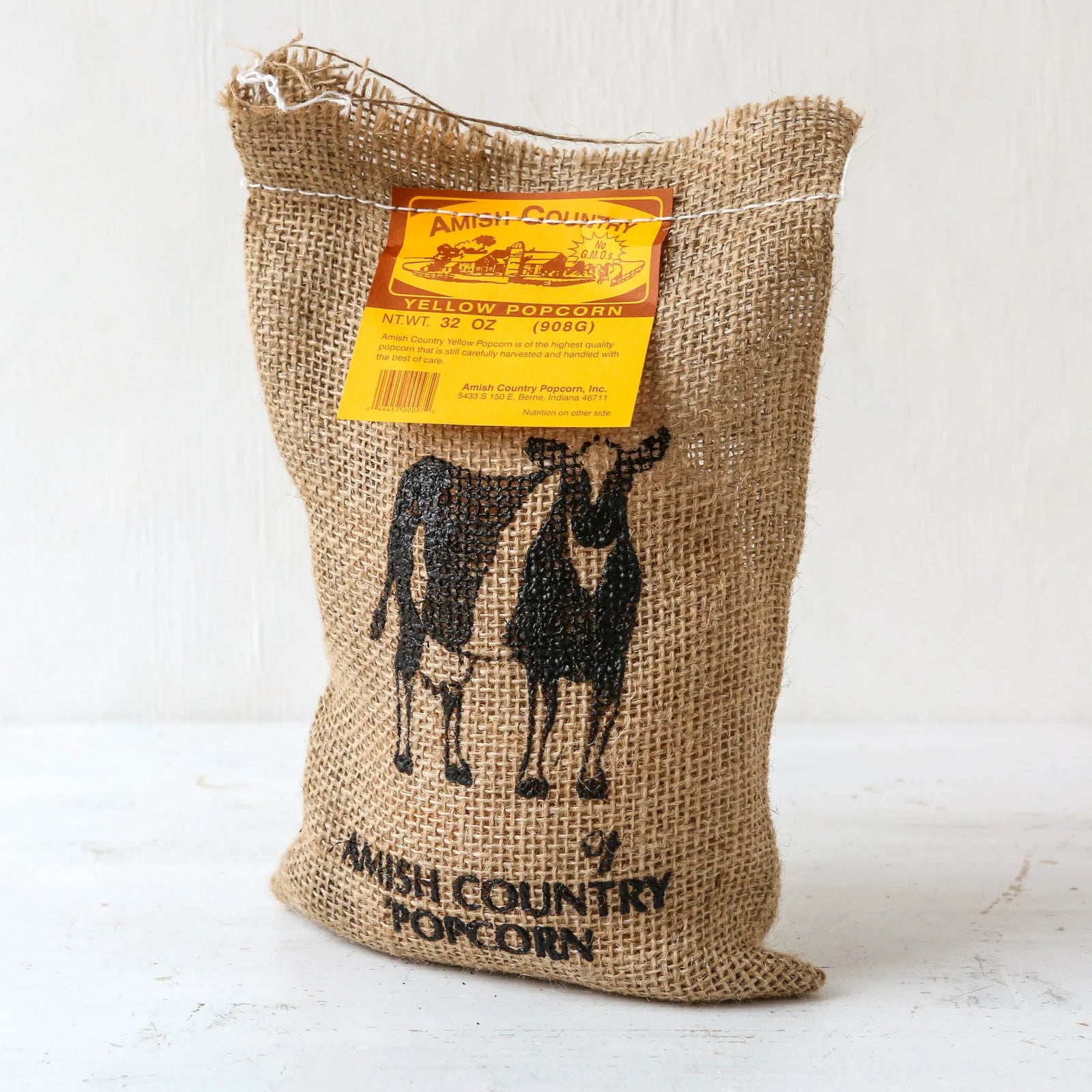 Reading China & Glass Chips & Popcorn Amish Country Yellow Popcorn 2 lb Burlap Bag