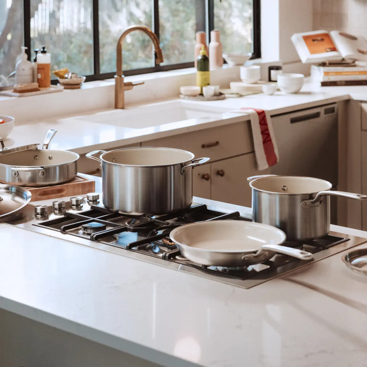 Made in Cookware Cookware Sets Made in Cookware CeramiClad 7 Piece Cookware Set