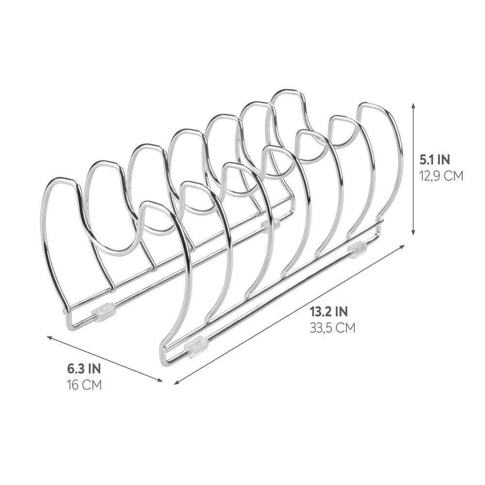 Classico Steel Kitchen Cabinet Cookware Organizer Chrome