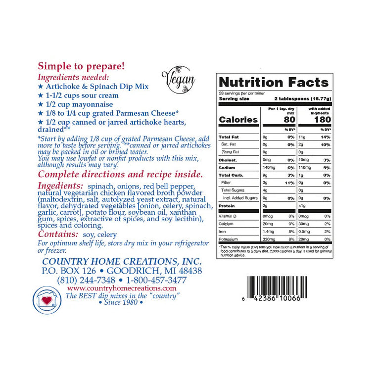 Coastal Kitchen Artichoke &amp; Spinach Dip Mix