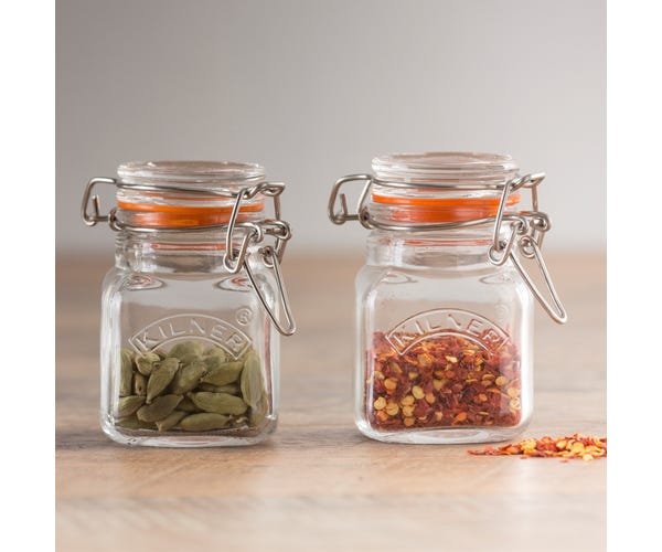 Kilner Square Clip Top Spice Jar 2.4 oz