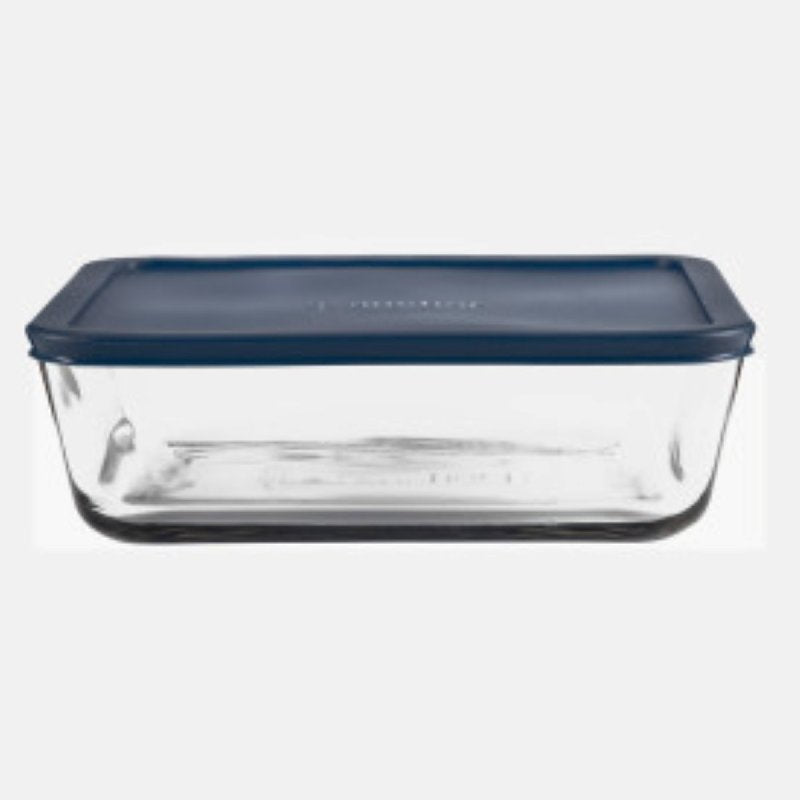 Anchor Hocking Glass Storage Anchor Hocking 11 Cup Rectangular Glass Bakeware Dish - Blue Lid
