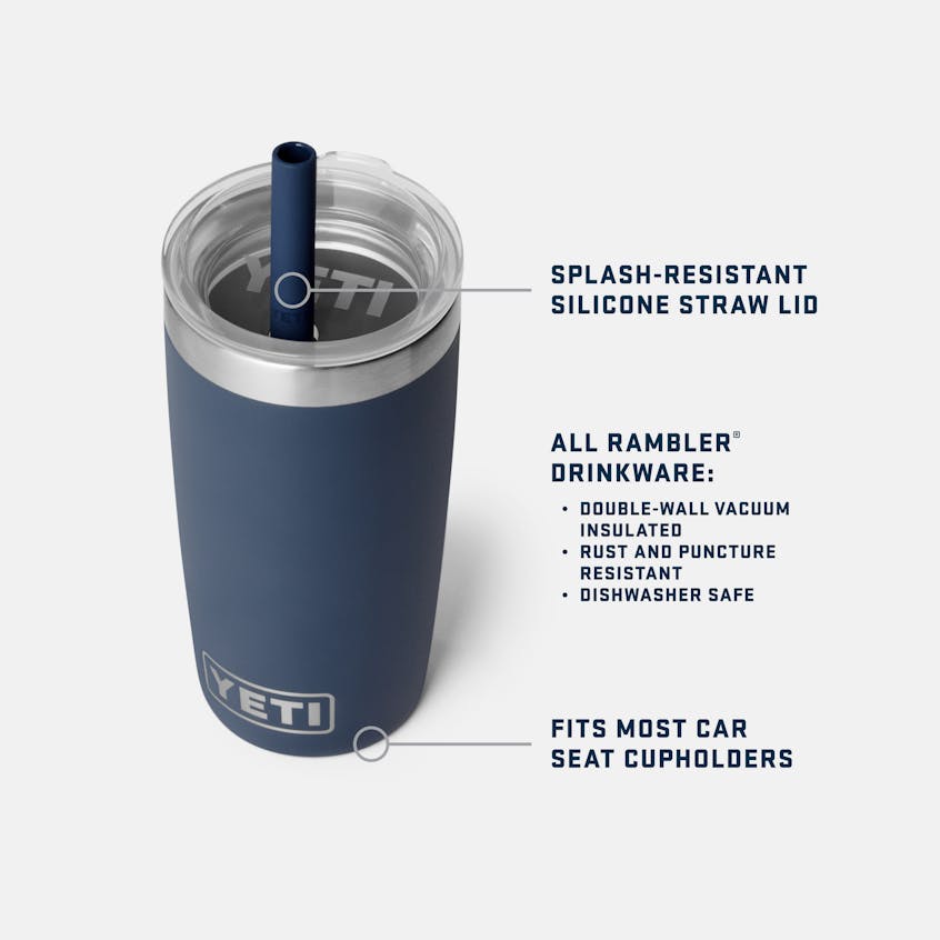 YETI Insulated Drinkware YETI 10 oz. Rambler Jr. Tumbler with Silicone Straw Lid