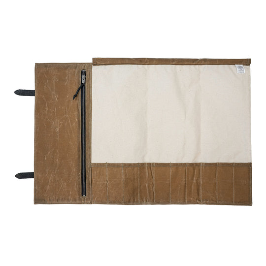 Hardmill Knife Accessories Hardmill Waxed Knife Roll - Field Tan