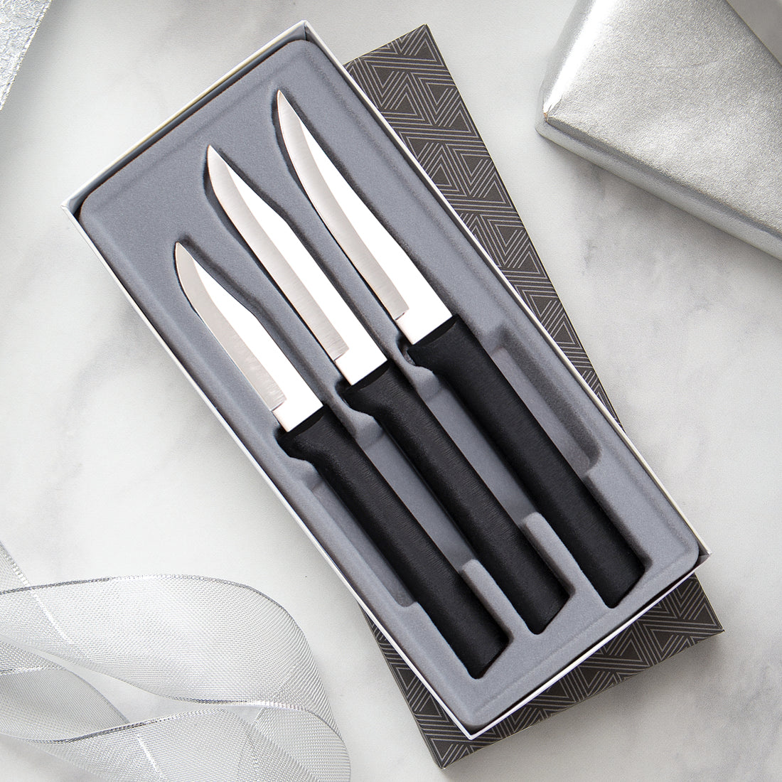 Rada Cutlery Knife Sets Rada Cutlery Paring Knives Set of 3 - Black